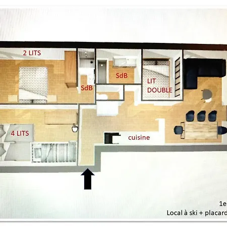 Apartman Superbe Appt Renove 3 Pieces Au Pied Des Pistes, Balcon Sud, 8 Pers, Pres Commerces - Fr-1-455-36